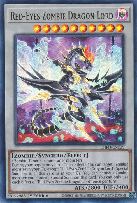Red-Eyes Zombie Dragon Lord [DIFO-EN039] Ultra Rare | Jomio and Rueliete's Cards and Comics