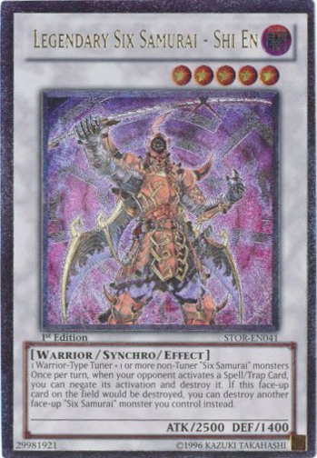 Legendary Six Samurai - Shi En (UTR) [STOR-EN041] Ultimate Rare | Jomio and Rueliete's Cards and Comics