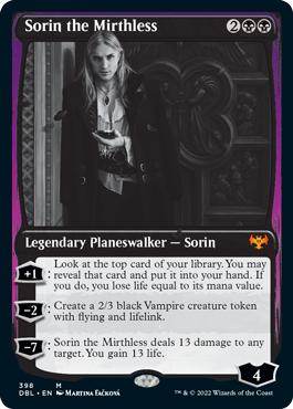 Sorin the Mirthless [Innistrad: Double Feature] | Jomio and Rueliete's Cards and Comics