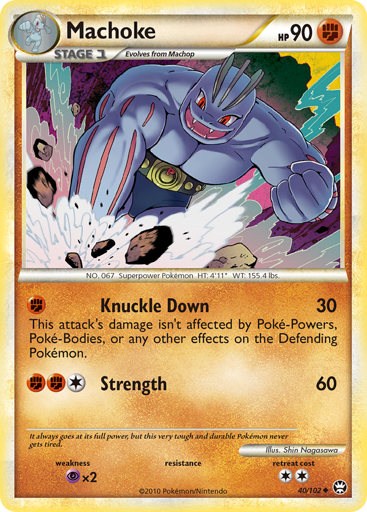 Machoke (40/102) [HeartGold & SoulSilver: Triumphant] | Jomio and Rueliete's Cards and Comics
