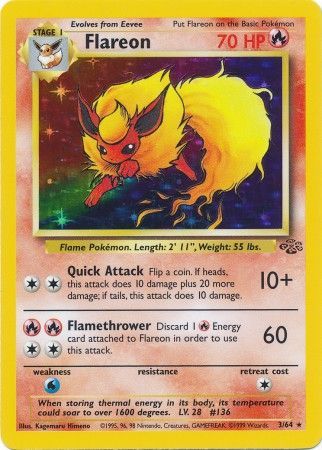 Flareon (3/64) [Jungle Unlimited] | Jomio and Rueliete's Cards and Comics