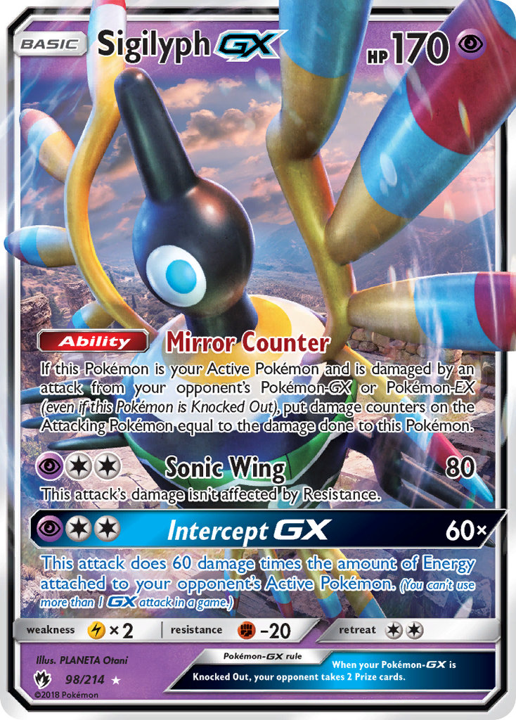 Sigilyph GX (98/214) [Sun & Moon: Lost Thunder] | Jomio and Rueliete's Cards and Comics