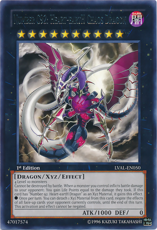 Number C92: Heart-eartH Chaos Dragon [LVAL-EN050] Rare | Jomio and Rueliete's Cards and Comics