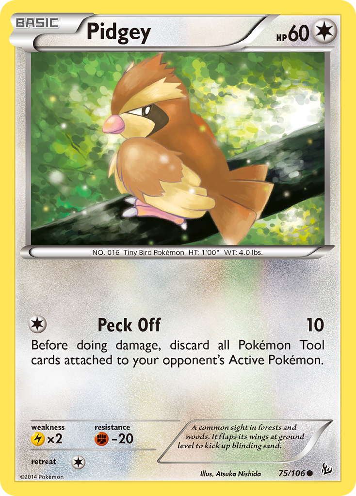 Pidgey (75/106) [XY: Flashfire] | Jomio and Rueliete's Cards and Comics