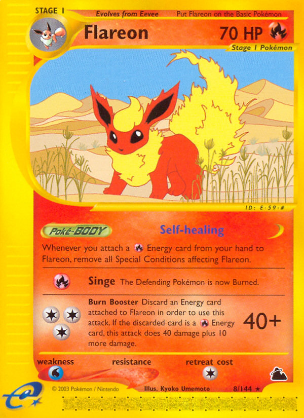 Flareon (8/144) [Skyridge] | Jomio and Rueliete's Cards and Comics