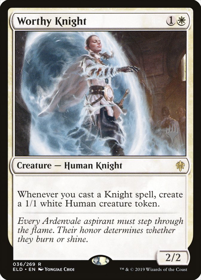 Worthy Knight (Promo Pack) [Throne of Eldraine Promos] | Jomio and Rueliete's Cards and Comics