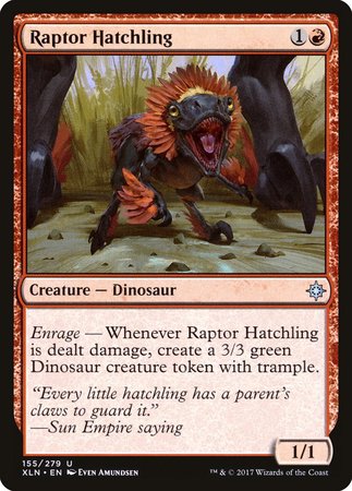 Raptor Hatchling [Ixalan] | Jomio and Rueliete's Cards and Comics