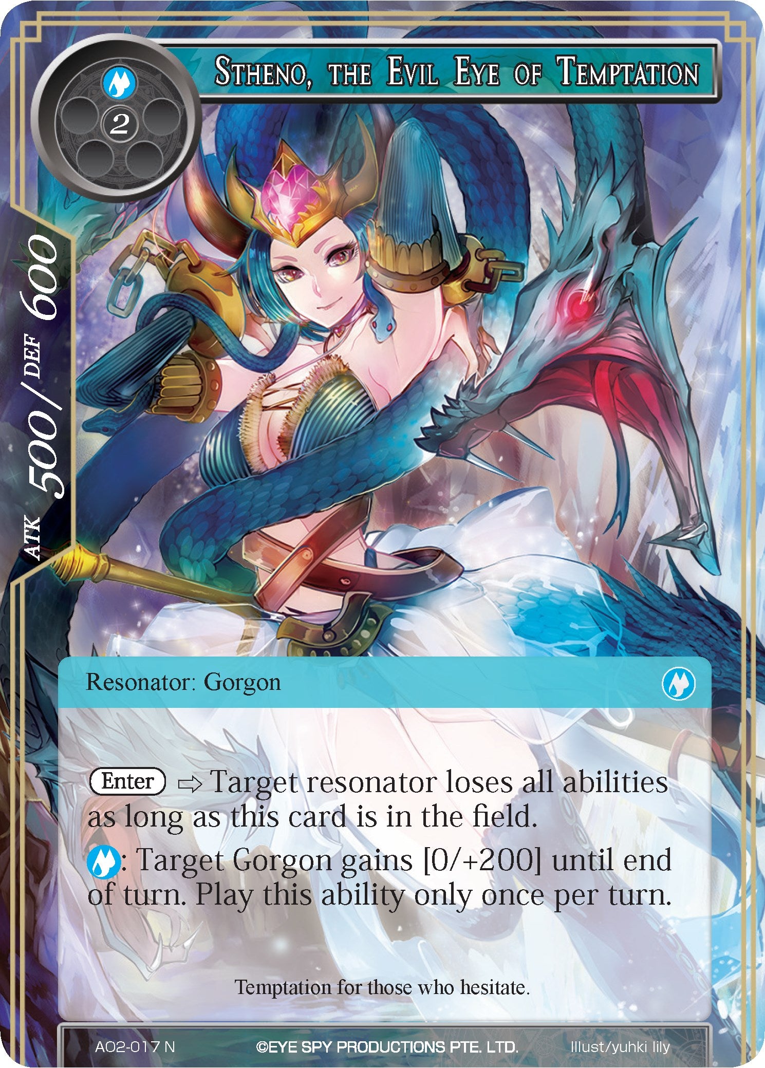 Stheno, the Evil Eye of Temptaion (AO2-017) [Alice Origin II] | Jomio and Rueliete's Cards and Comics