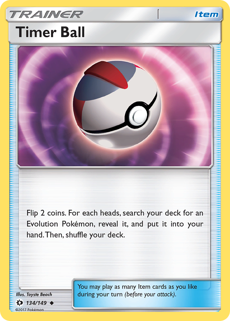 Timer Ball (134/149) [Sun & Moon: Base Set] | Jomio and Rueliete's Cards and Comics