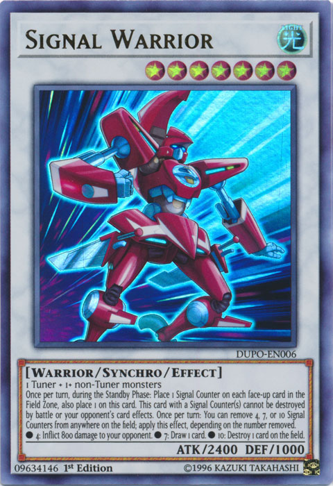 Signal Warrior [DUPO-EN006] Ultra Rare | Jomio and Rueliete's Cards and Comics