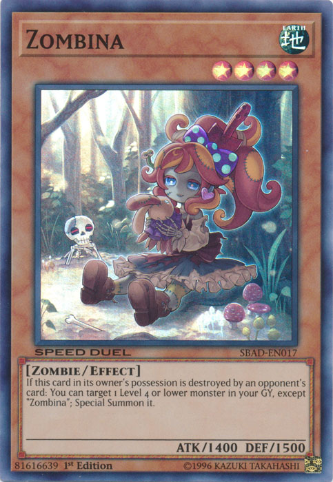 Zombina [SBAD-EN017] Super Rare | Jomio and Rueliete's Cards and Comics