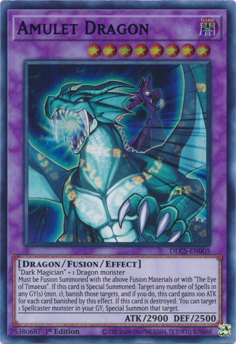 Amulet Dragon (Blue) [DLCS-EN005] Ultra Rare | Jomio and Rueliete's Cards and Comics