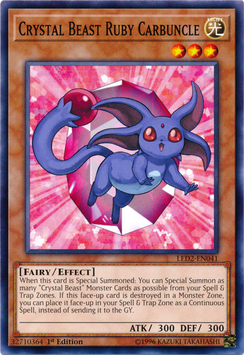 Crystal Beast Ruby Carbuncle [LED2-EN041] Common | Jomio and Rueliete's Cards and Comics