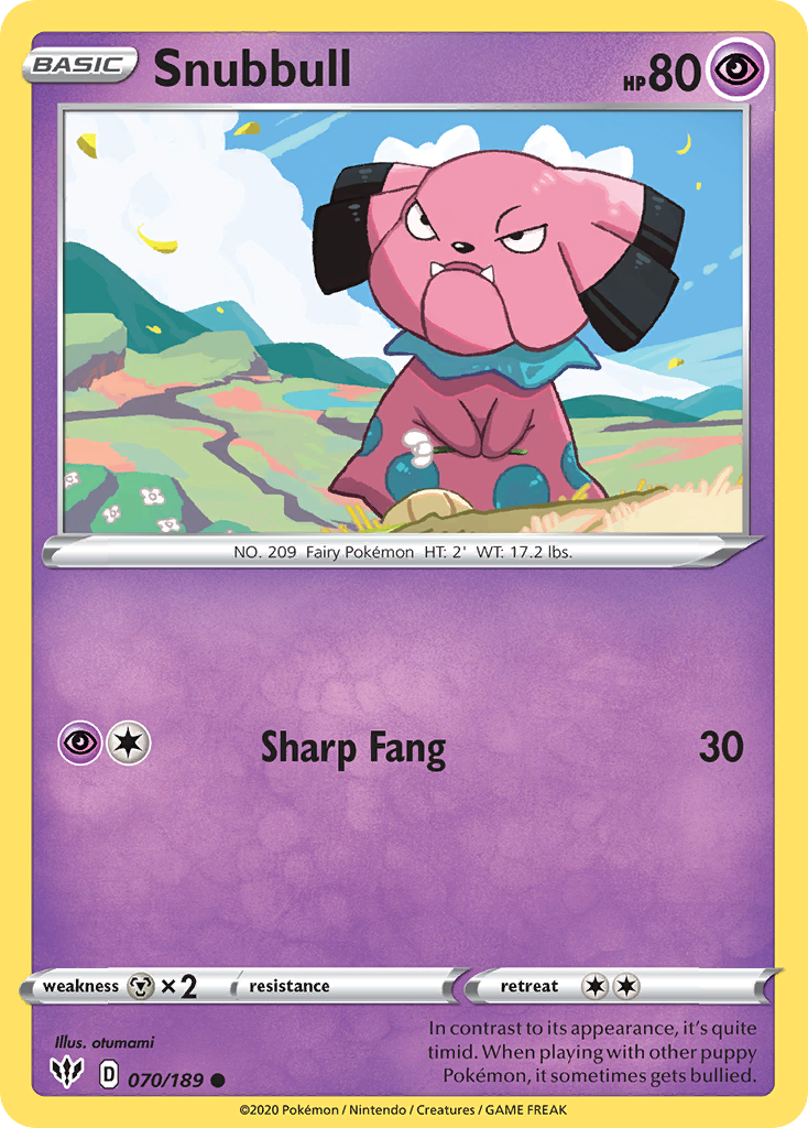 Snubbull (070/189) [Sword & Shield: Darkness Ablaze] | Jomio and Rueliete's Cards and Comics