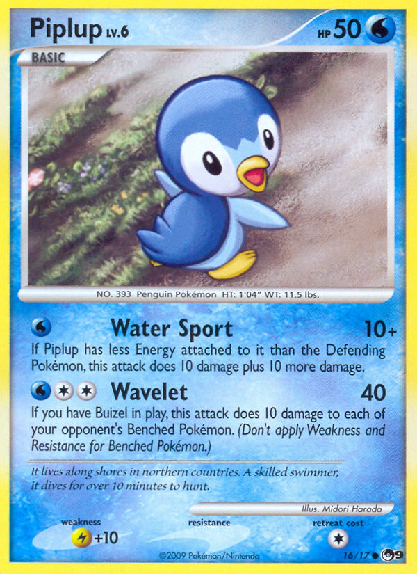 Piplup (16/17) [POP Series 9] | Jomio and Rueliete's Cards and Comics