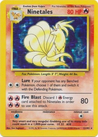 Ninetales (12/102) [Base Set Unlimited] | Jomio and Rueliete's Cards and Comics