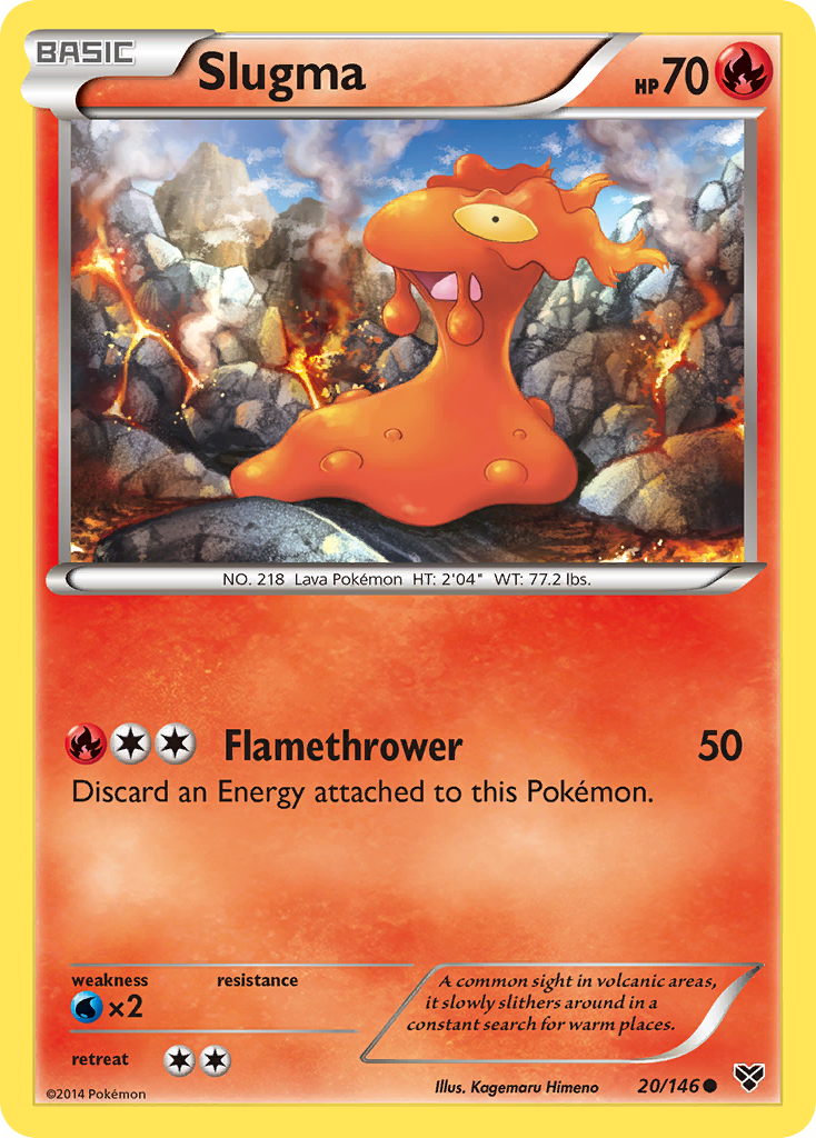 Slugma (20/146) [XY: Base Set] | Jomio and Rueliete's Cards and Comics
