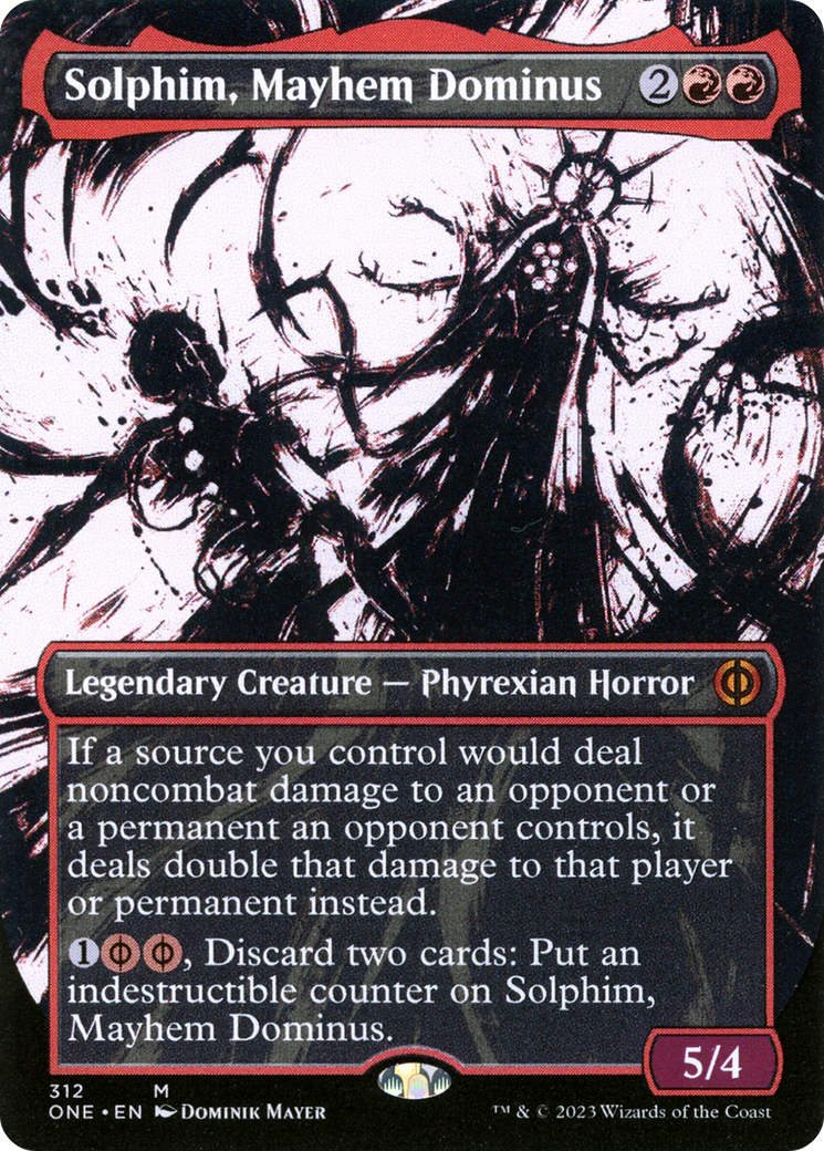 Solphim, Mayhem Dominus (Borderless Ichor) [Phyrexia: All Will Be One] | Jomio and Rueliete's Cards and Comics