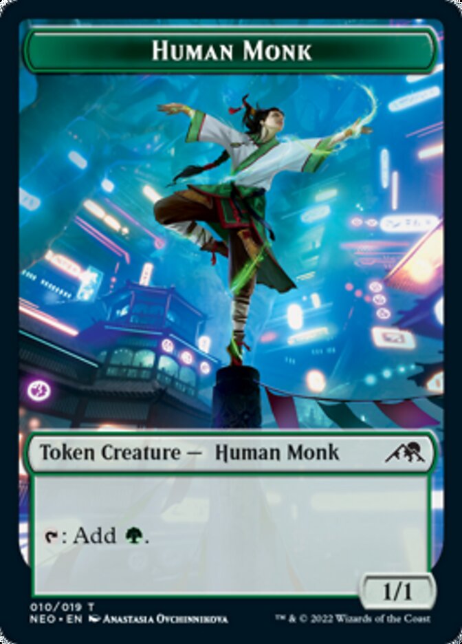 Human Monk Token [Kamigawa: Neon Dynasty Tokens] | Jomio and Rueliete's Cards and Comics