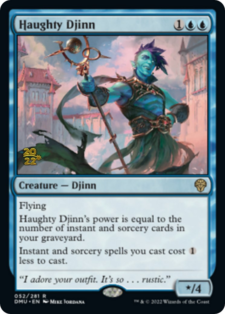 Haughty Djinn [Dominaria United Prerelease Promos] | Jomio and Rueliete's Cards and Comics