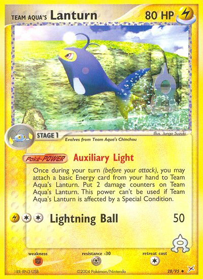 Team Aqua's Lanturn (28/95) [EX: Team Magma vs Team Aqua] | Jomio and Rueliete's Cards and Comics