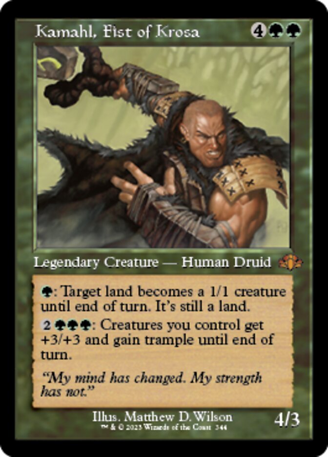 Kamahl, Fist of Krosa (Retro) [Dominaria Remastered] | Jomio and Rueliete's Cards and Comics