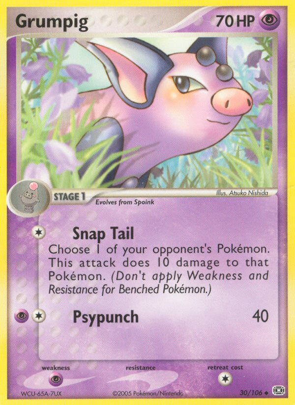 Grumpig (30/106) [EX: Emerald] | Jomio and Rueliete's Cards and Comics