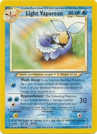 Light Vaporeon (52/105) [Neo Destiny Unlimited] | Jomio and Rueliete's Cards and Comics