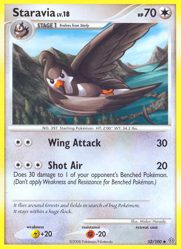 Staravia (52/100) [Diamond & Pearl: Stormfront] | Jomio and Rueliete's Cards and Comics