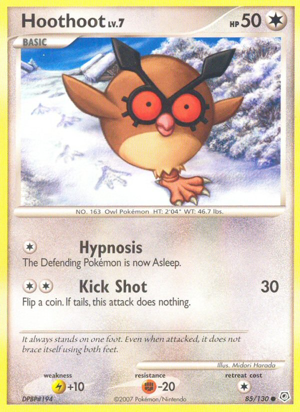 Hoothoot (85/130) [Diamond & Pearl: Base Set] | Jomio and Rueliete's Cards and Comics