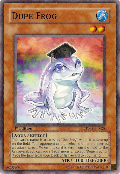 Dupe Frog [CRMS-EN028] Common | Jomio and Rueliete's Cards and Comics