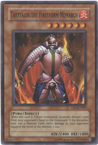 Thestalos the Firestorm Monarch [DR3-EN081] Super Rare | Jomio and Rueliete's Cards and Comics