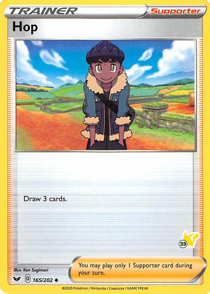 Hop (165/202) (Pikachu Stamp #33) [Battle Academy 2022] | Jomio and Rueliete's Cards and Comics