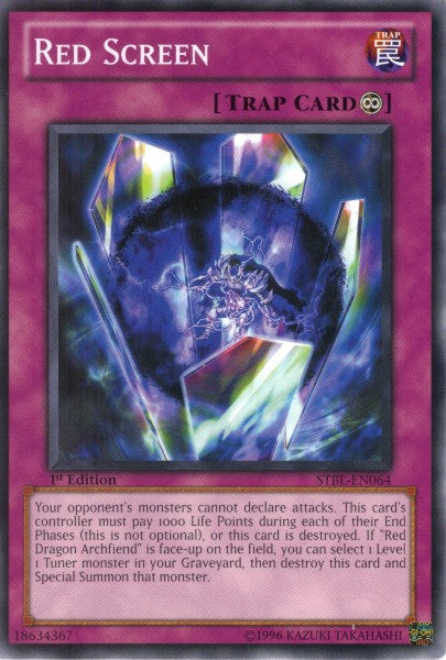 Red Screen [STBL-EN064] Common | Jomio and Rueliete's Cards and Comics