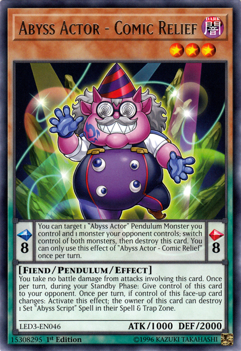 Abyss Actor - Comic Relief [LED3-EN046] Rare | Jomio and Rueliete's Cards and Comics