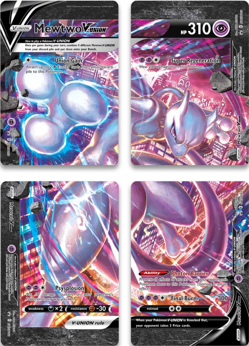 Mewtwo V-Union (Set of 4) [Sword & Shield: Black Star Promos] | Jomio and Rueliete's Cards and Comics