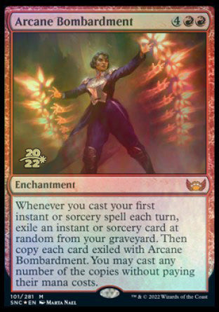 Arcane Bombardment [Streets of New Capenna Prerelease Promos] | Jomio and Rueliete's Cards and Comics