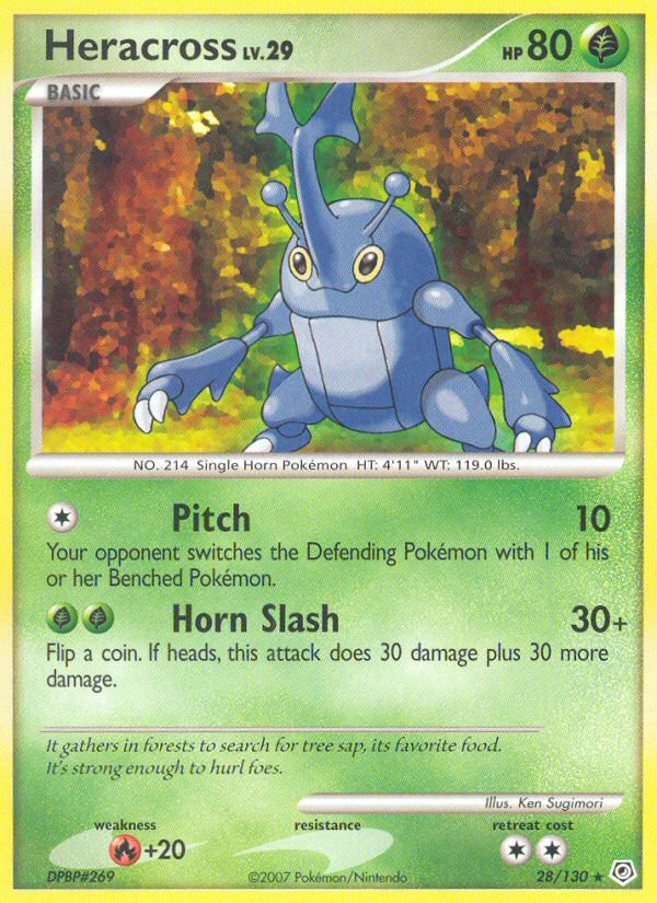 Heracross (28/130) [Diamond & Pearl: Base Set] | Jomio and Rueliete's Cards and Comics