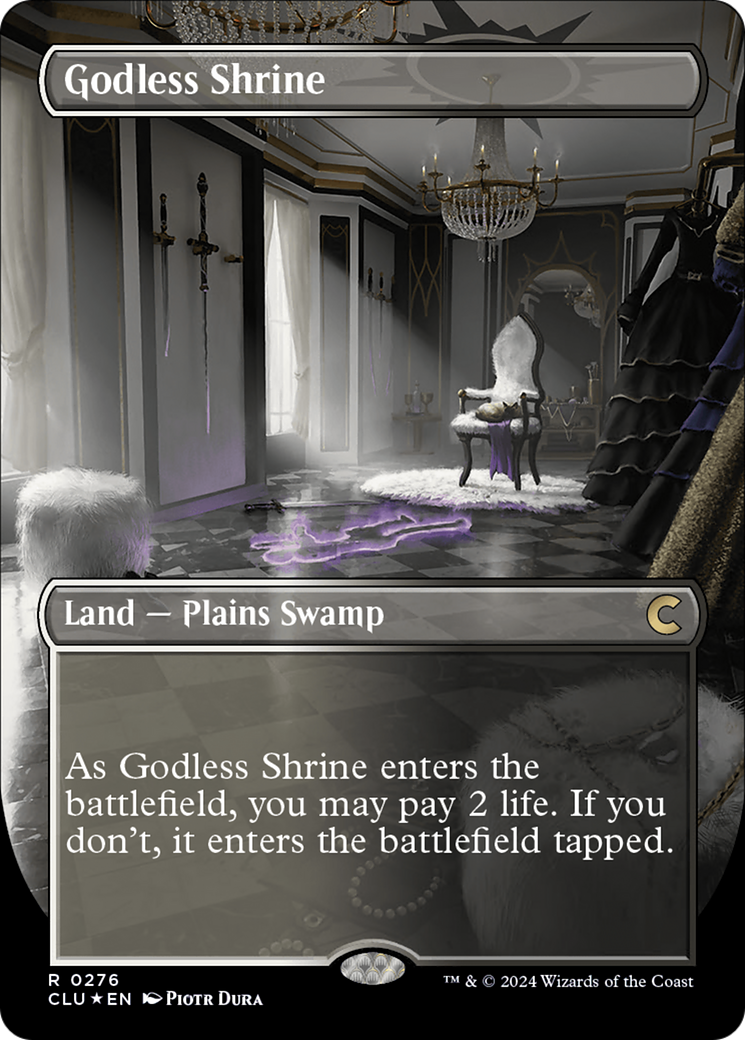 Godless Shrine (Borderless) [Ravnica: Clue Edition] | Jomio and Rueliete's Cards and Comics
