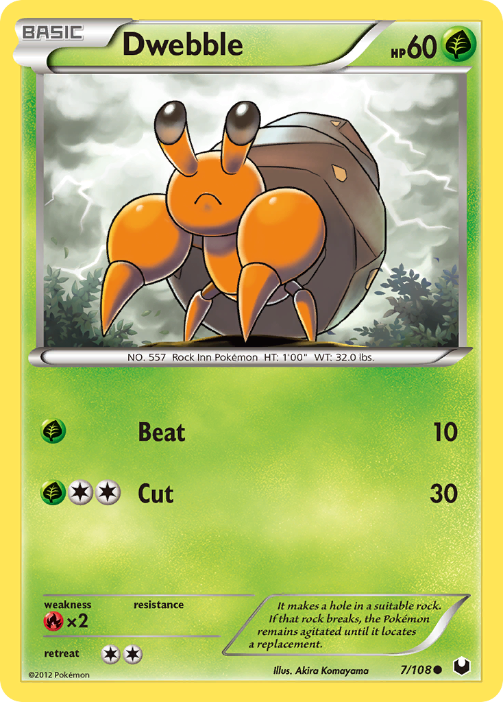 Dwebble (7/108) [Black & White: Dark Explorers] | Jomio and Rueliete's Cards and Comics