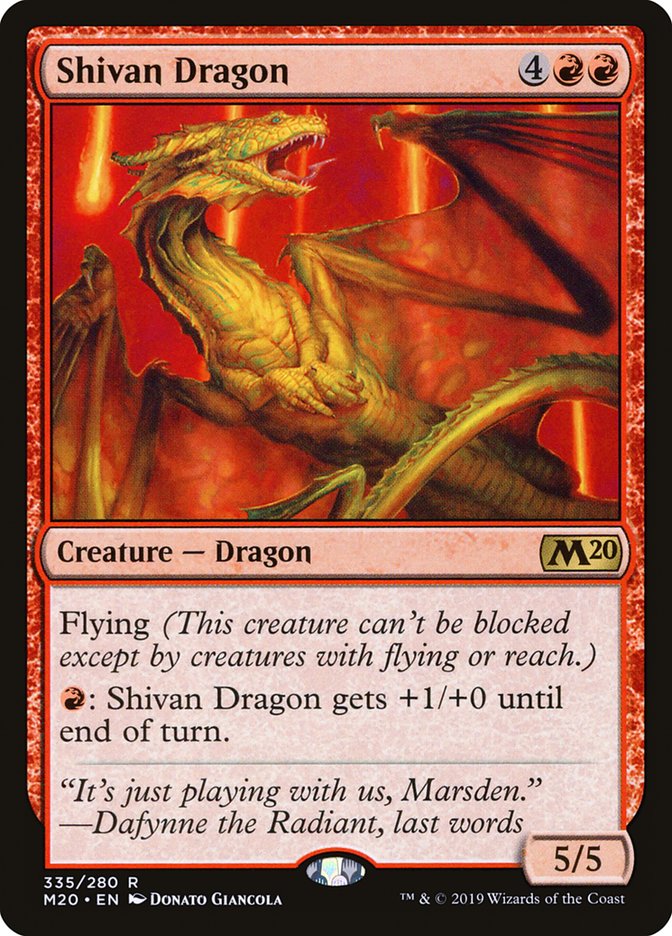 Shivan Dragon [Core Set 2020] | Jomio and Rueliete's Cards and Comics
