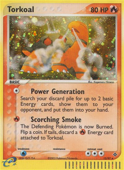 Torkoal (12/97) [EX: Dragon] | Jomio and Rueliete's Cards and Comics