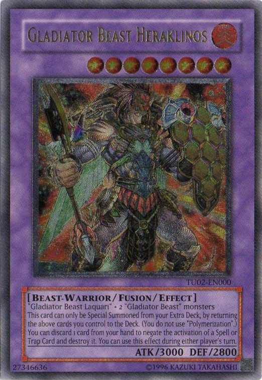 Gladiator Beast Heraklinos [TU02-EN000] Ultimate Rare | Jomio and Rueliete's Cards and Comics
