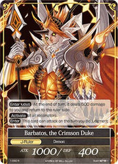 Raging Flame Kabuki // Barbatos, the Crimson Duke (1-050/J) [The Dawn of Valhalla] | Jomio and Rueliete's Cards and Comics