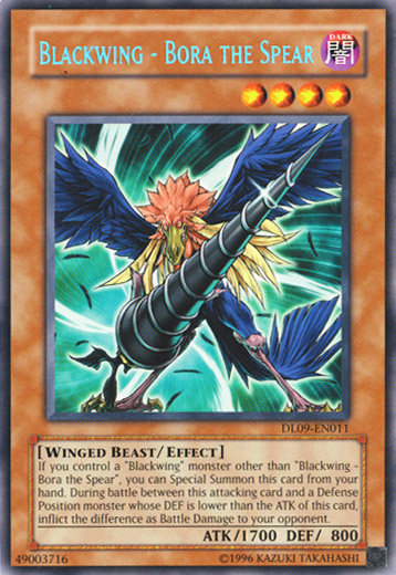 Blackwing - Bora the Spear (Blue) [DL09-EN011] Rare | Jomio and Rueliete's Cards and Comics