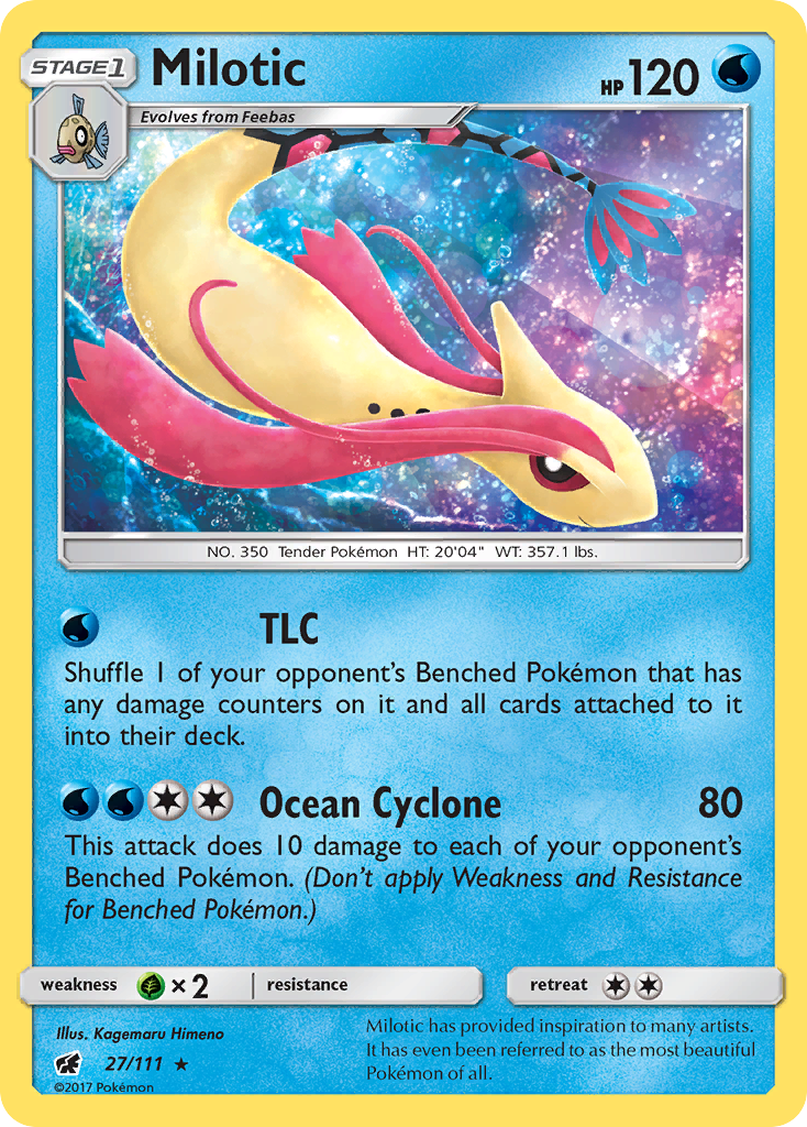 Milotic (27/111) [Sun & Moon: Crimson Invasion] | Jomio and Rueliete's Cards and Comics