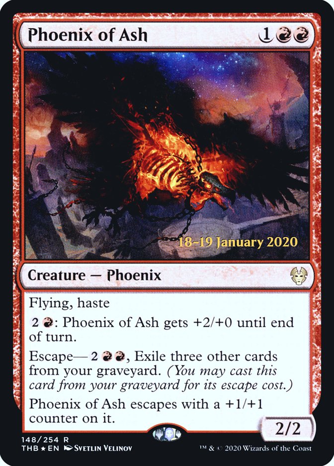 Phoenix of Ash [Theros Beyond Death Prerelease Promos] | Jomio and Rueliete's Cards and Comics