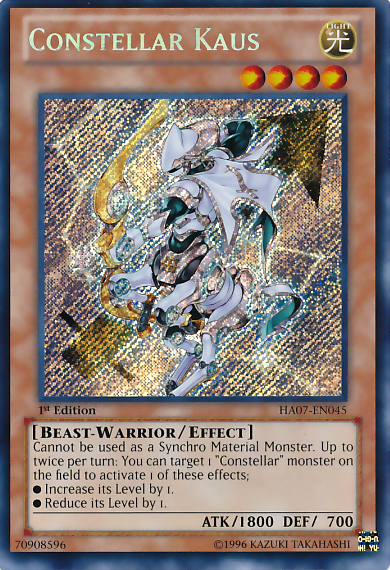 Constellar Kaus [HA07-EN045] Secret Rare | Jomio and Rueliete's Cards and Comics
