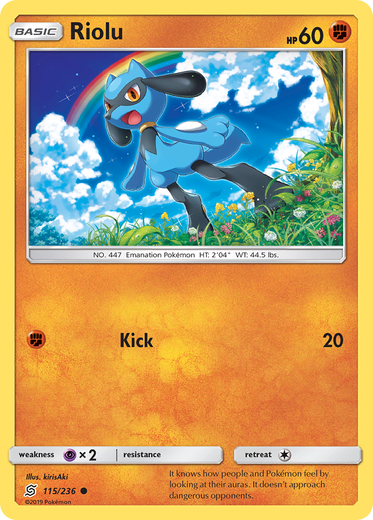 Riolu (115/236) [Sun & Moon: Unified Minds] | Jomio and Rueliete's Cards and Comics