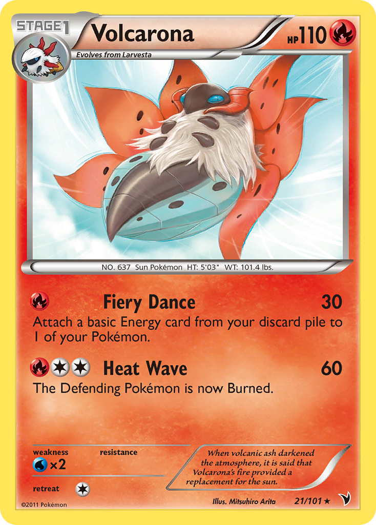 Volcarona (21/101) [Black & White: Noble Victories] | Jomio and Rueliete's Cards and Comics